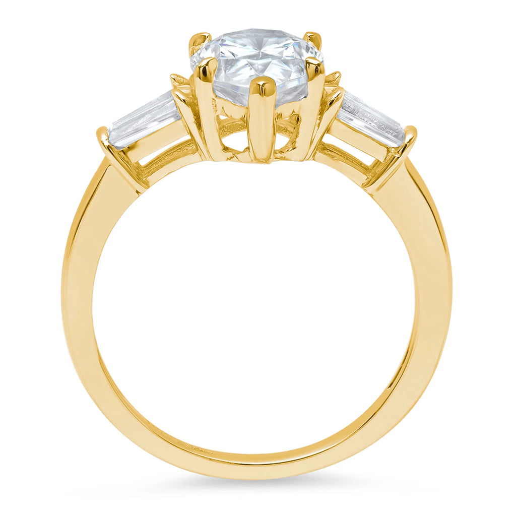 2.3 ct Pear Cut Natural Diamond Engagement Ring L3197