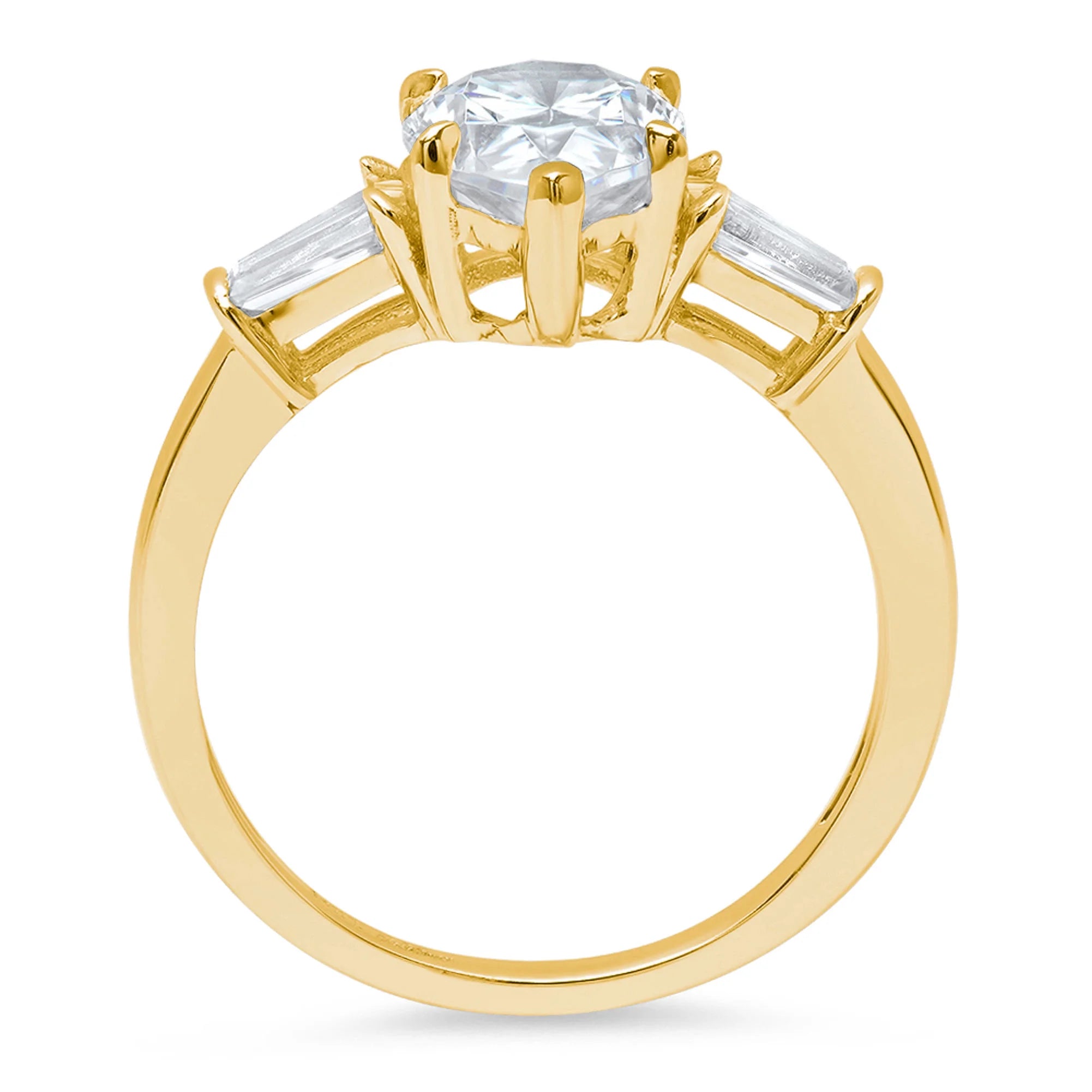 2.3 ct Pear Cut Natural Diamond Engagement Ring L3197