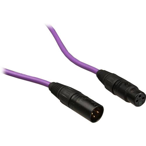 Canare L-4E6S Star Quad XLRM to XLRF Microphone Cable - 100& Purple, Length 100& 30.5 M, Gauge 21AWG I601130