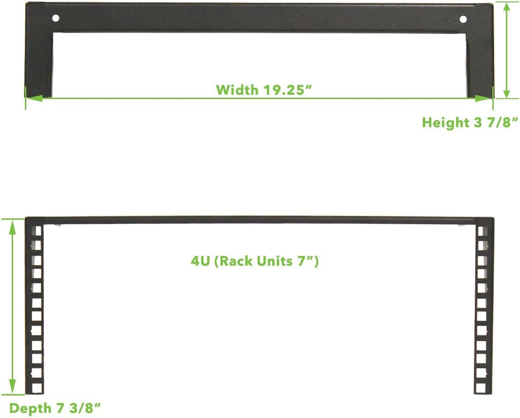 3U 19 Inch Vertical Wall Mount Rack Black Y2891