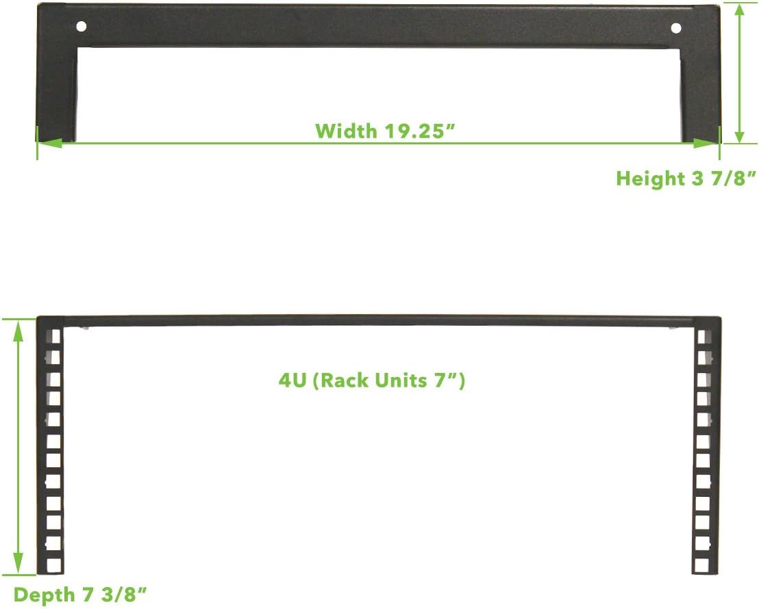 3U 19 Inch Vertical Wall Mount Rack Black Y2891