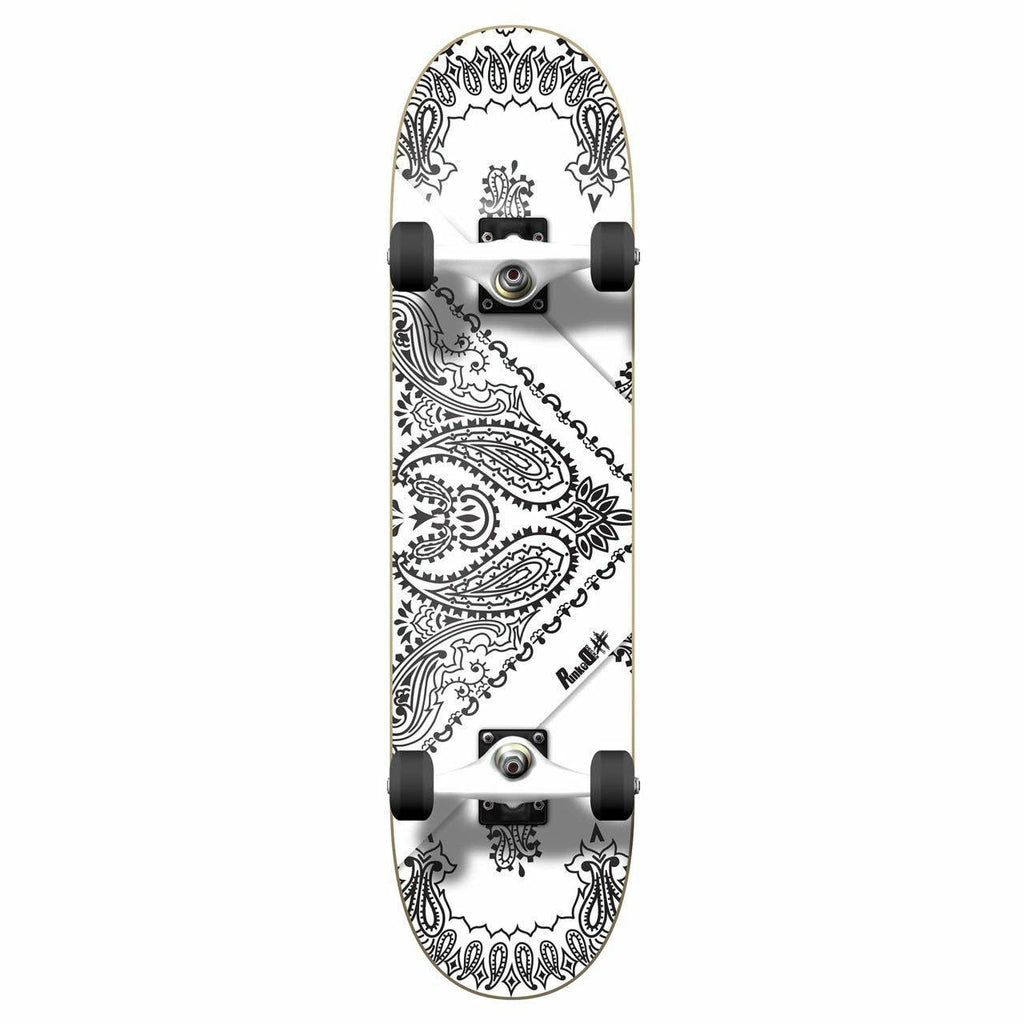 Bandana White Graphic Complete Skateboard H9297