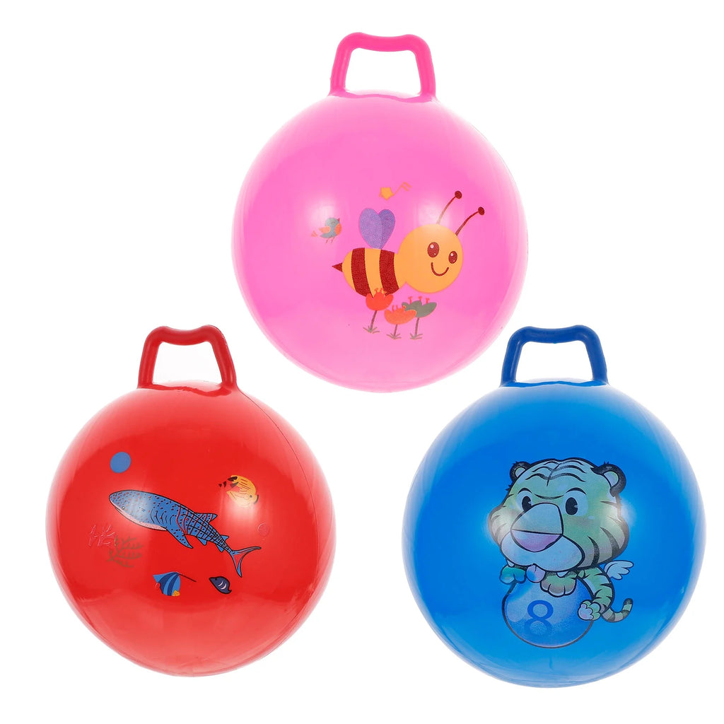 3Pcs Inflatable Hopper Balls with Handle A460