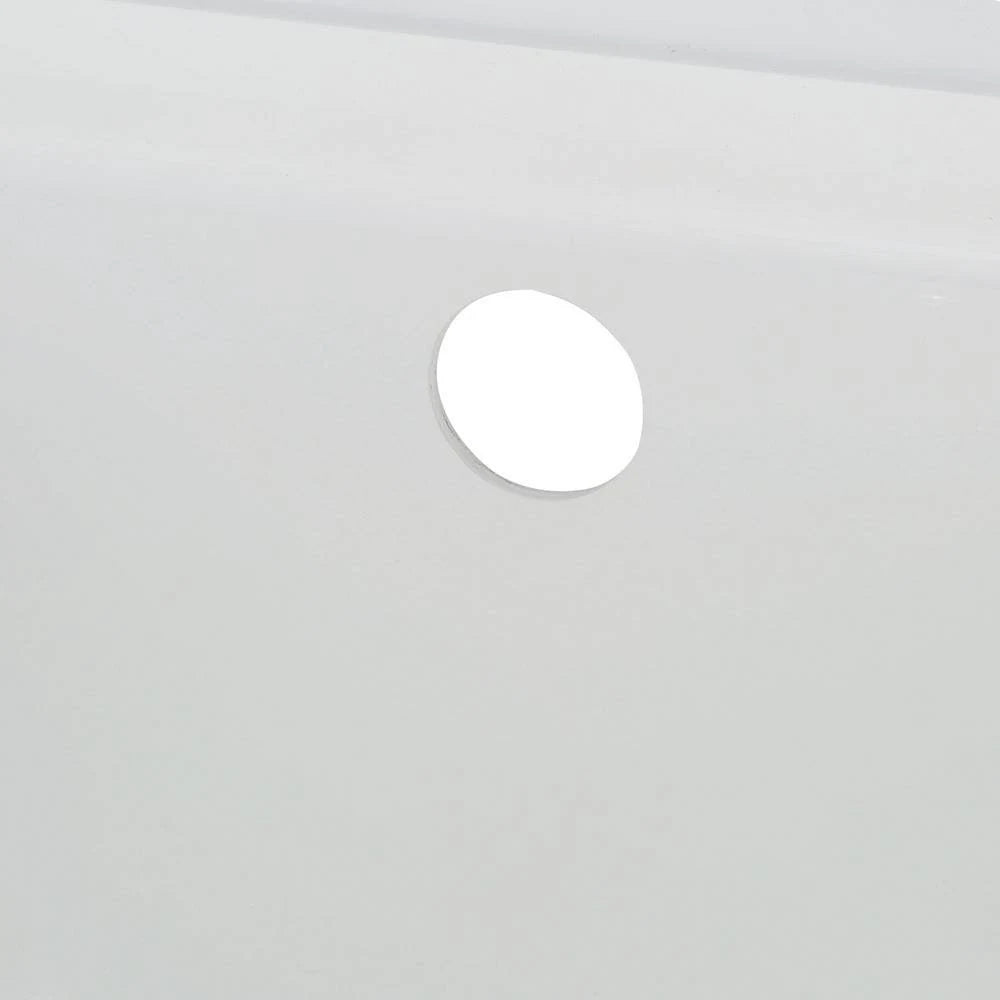White 5 ft. Left Hand Drain Soaking Tub R93964