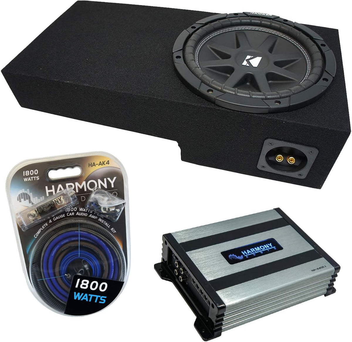 C10 Comp Single 10" Sub Box Enclosure with Amplifier U282132