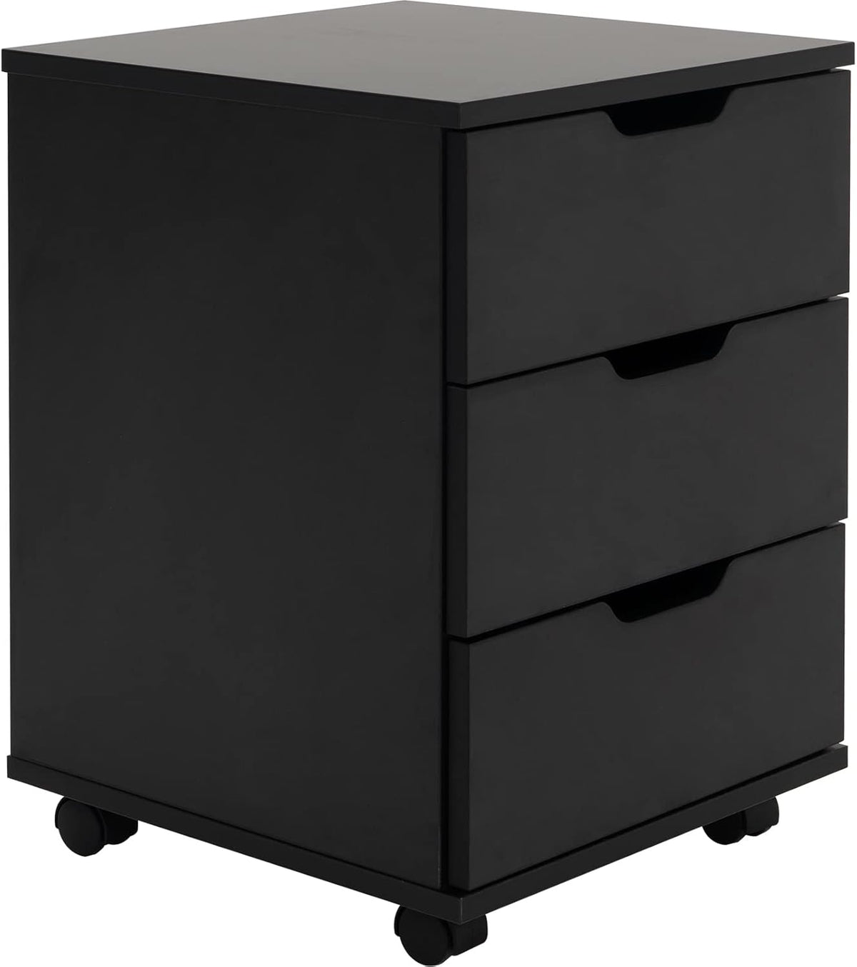 White 3 Drawer Wood Mobile File Cabinet G668978