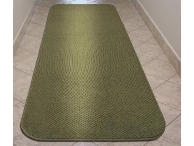 Olive Green 24 ft. x 48 in. Skid-Resistant Carpet Runner U6409