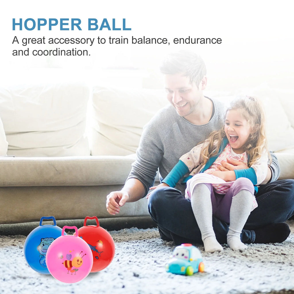 3Pcs Inflatable Hopper Balls with Handle A460