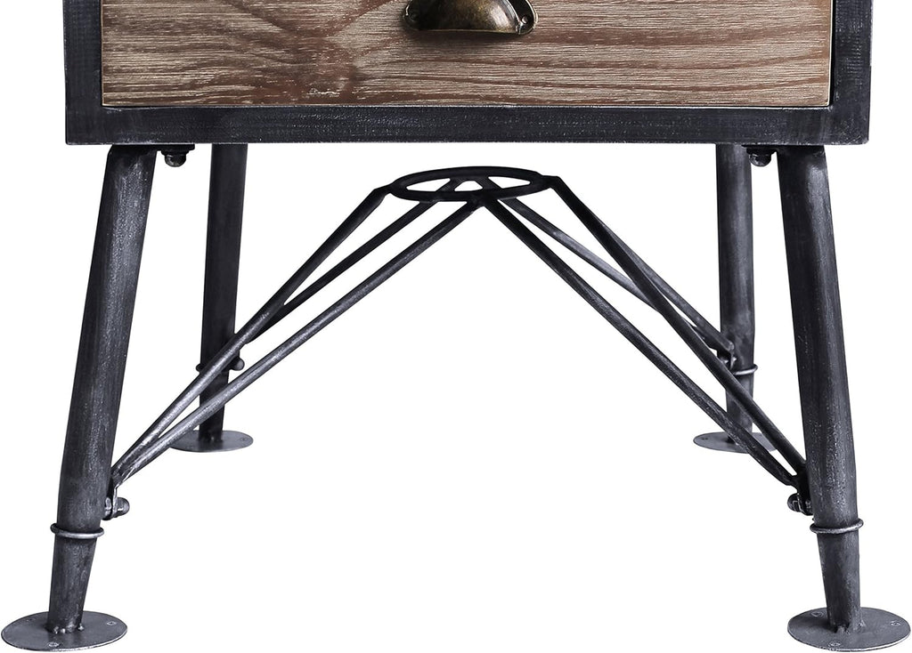 Industrial Gray 2-Drawer End Table X685907