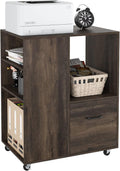White Mobile File Cabinet with Drawer N11505