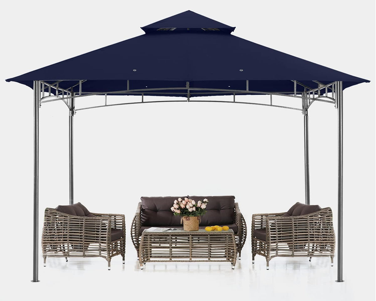 10x10 Gazebo with Netting, Khaki H110