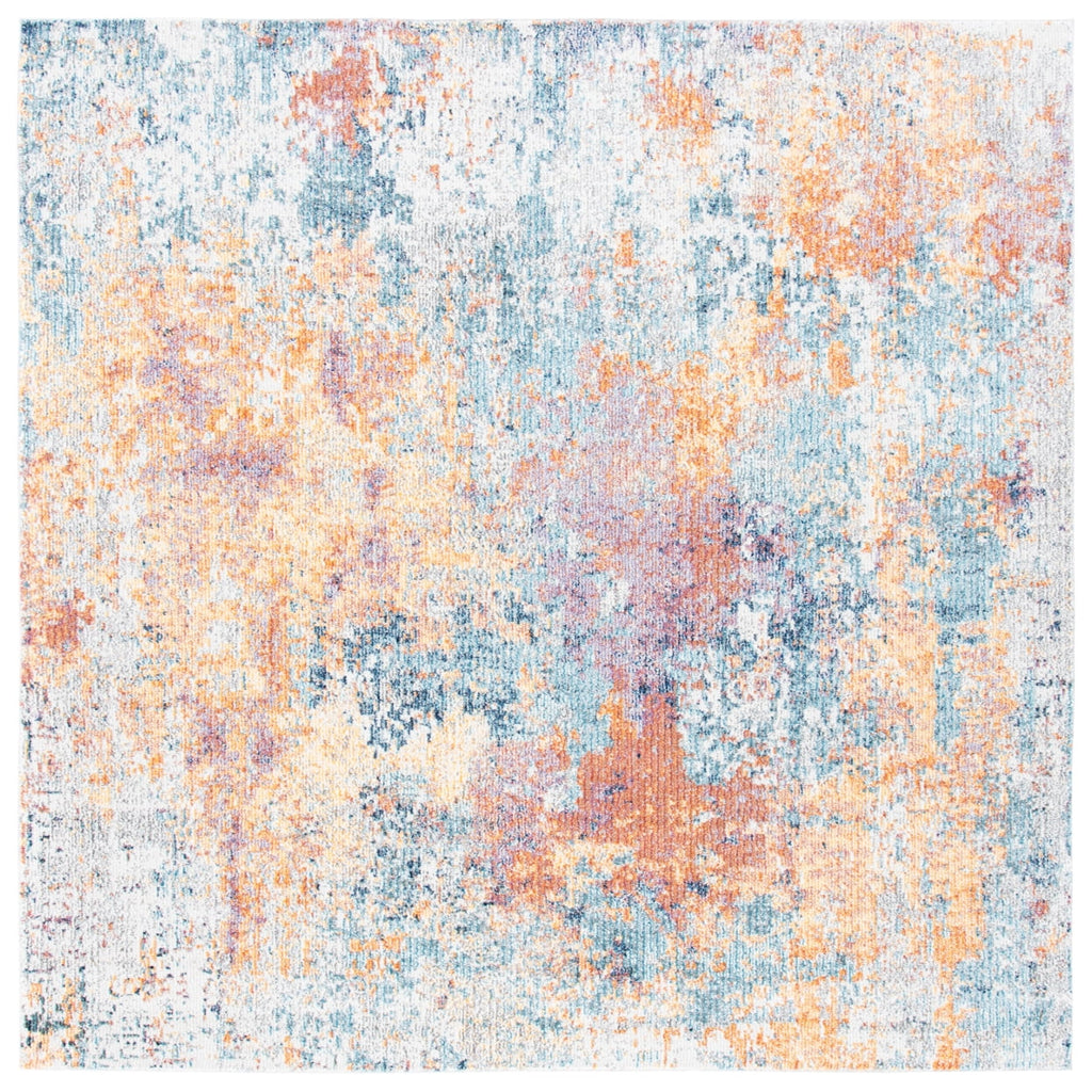 Gold / Blue Rug S897