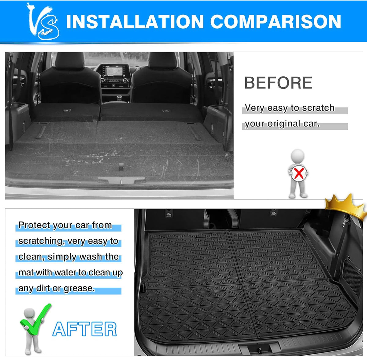 Cargo Mat Black TPO Pack of 2 A89489