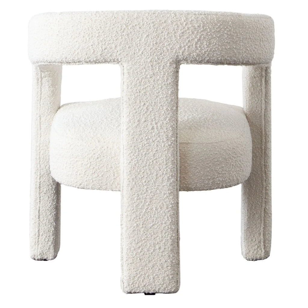 Ivory Boucle Dining & Accent Chair E55162