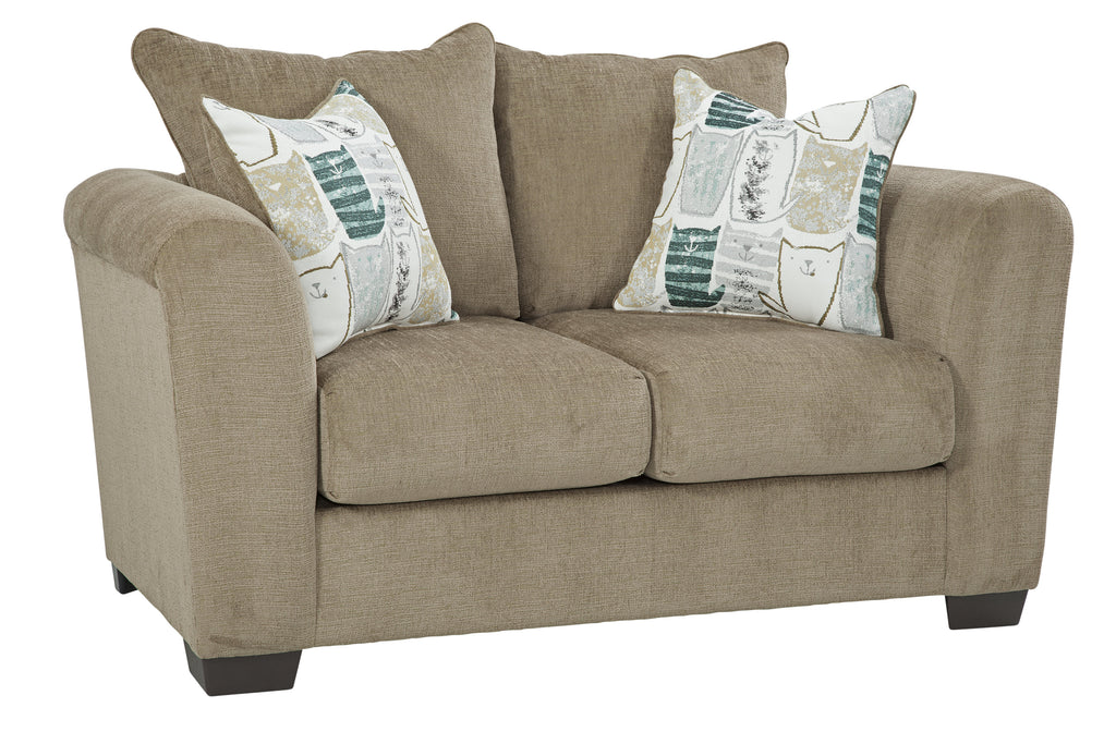 Soft Green Chenille Loveseat Q45395
