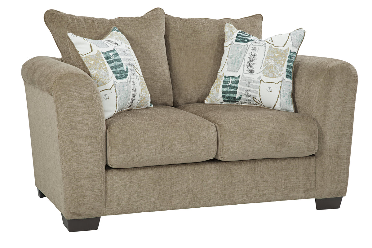 Soft Green Chenille Loveseat Q45395