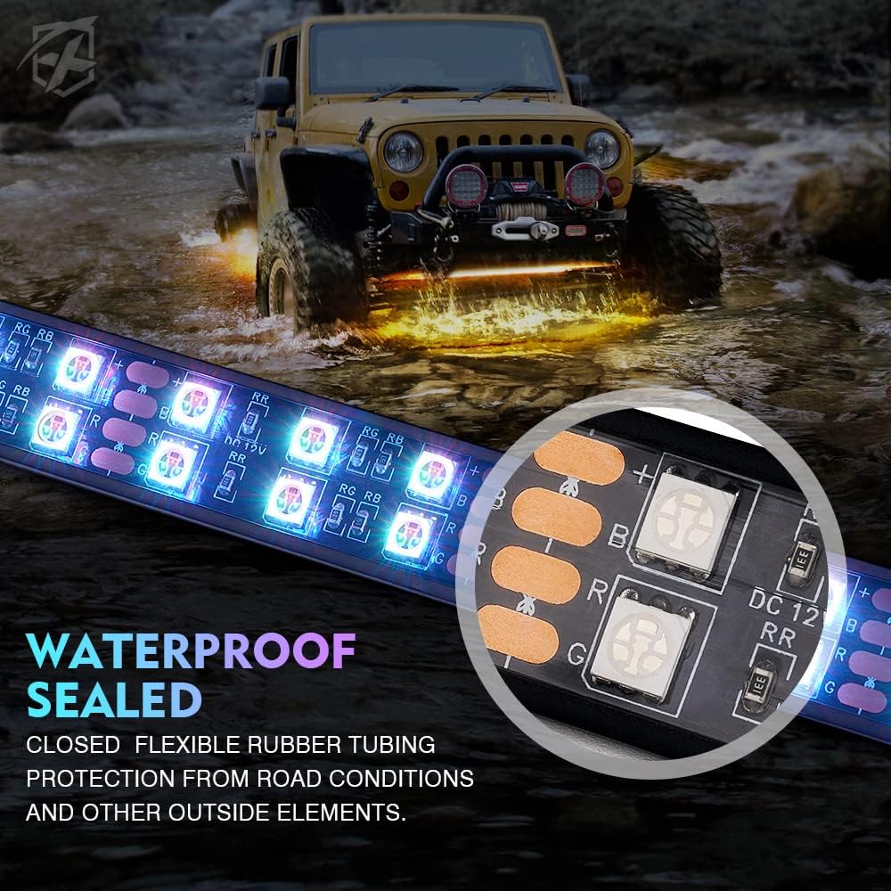 RGB LED Car Underglow Light Kit, 4 PCS, Pack of 2 G4002