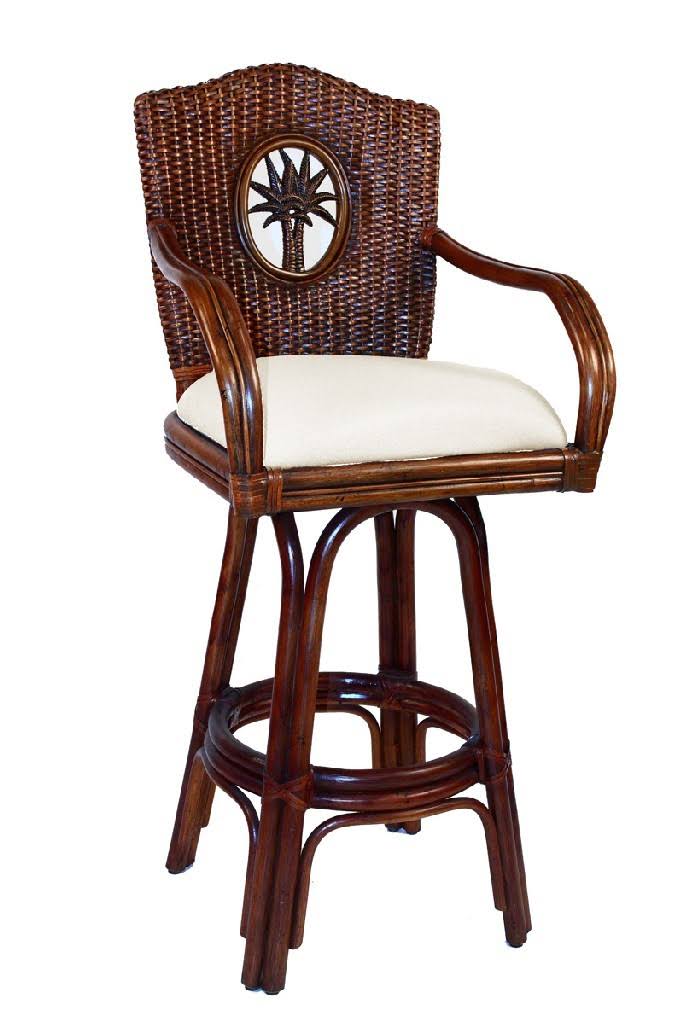 Swivel Rattan Counterstool L6693