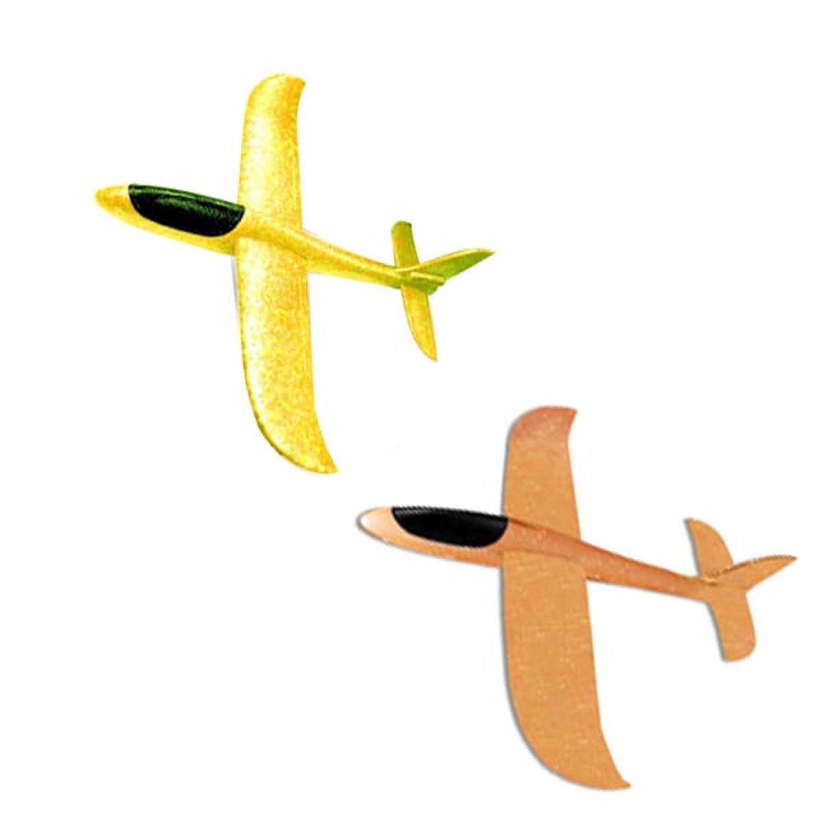 19" Large Gilded Foam Plane Toys (Yellow & Blue 1PK Each) B155035