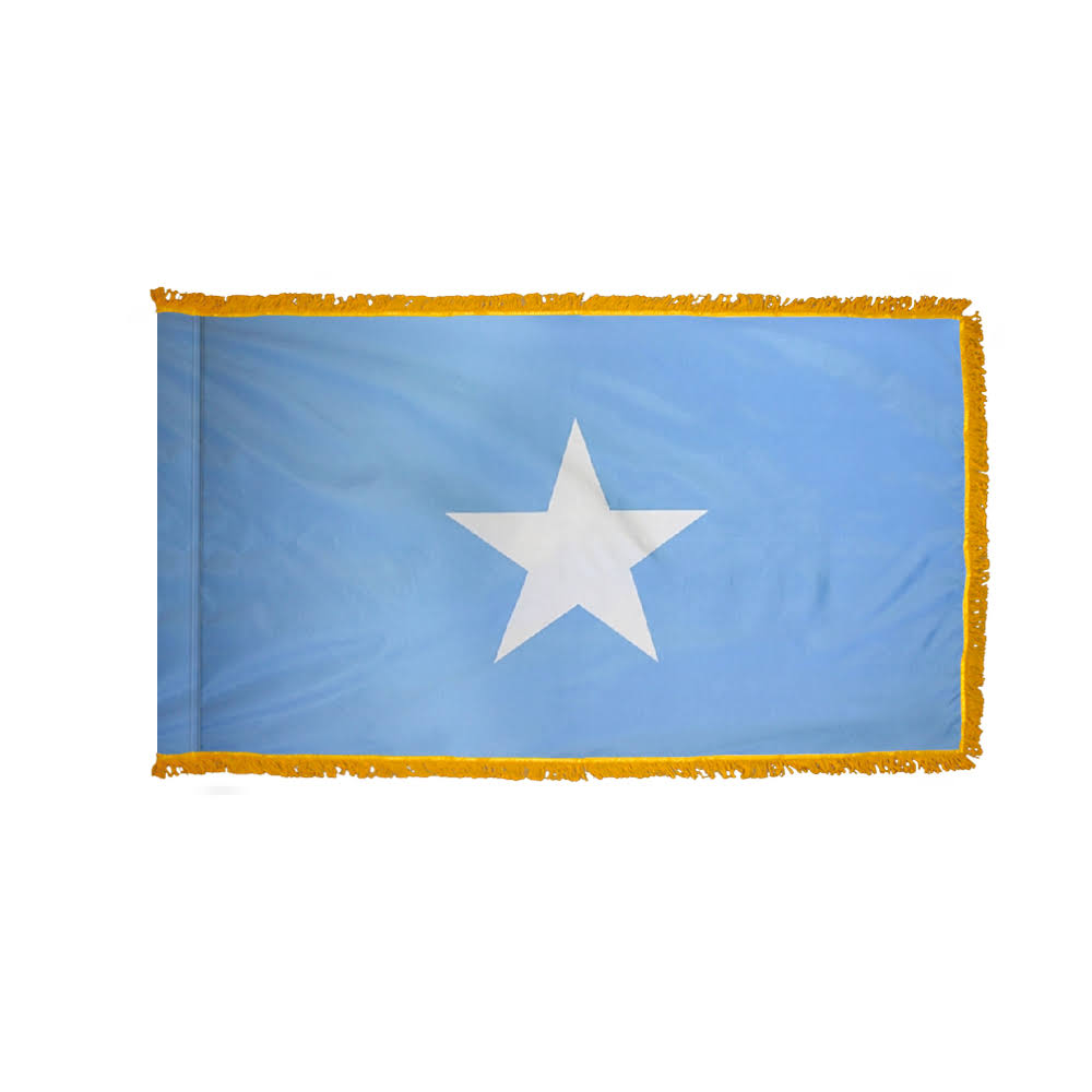 4ft. x 6ft. Somalia Flag with Side Pole Sleeve and Fringe T111