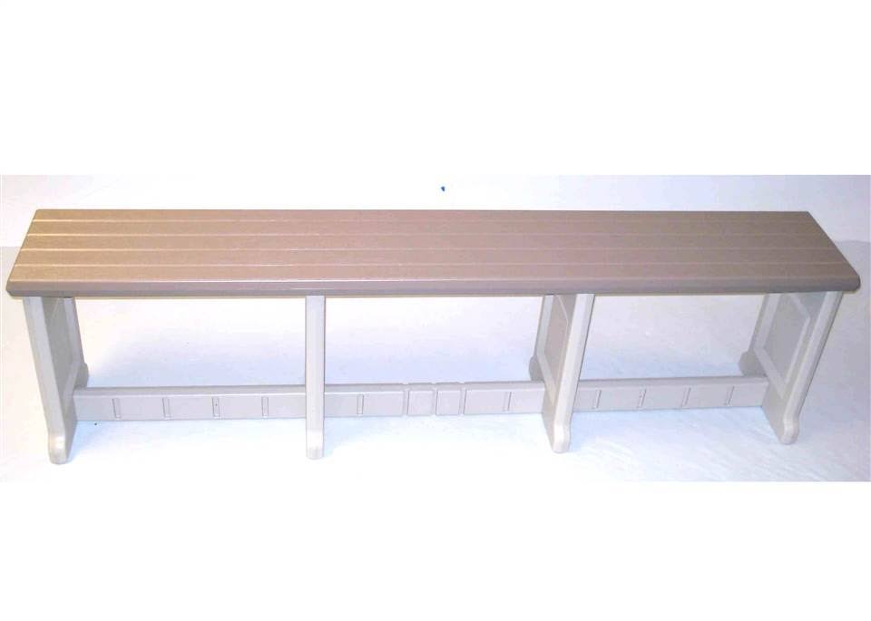 Taupe Plastic Patio Bench J990676