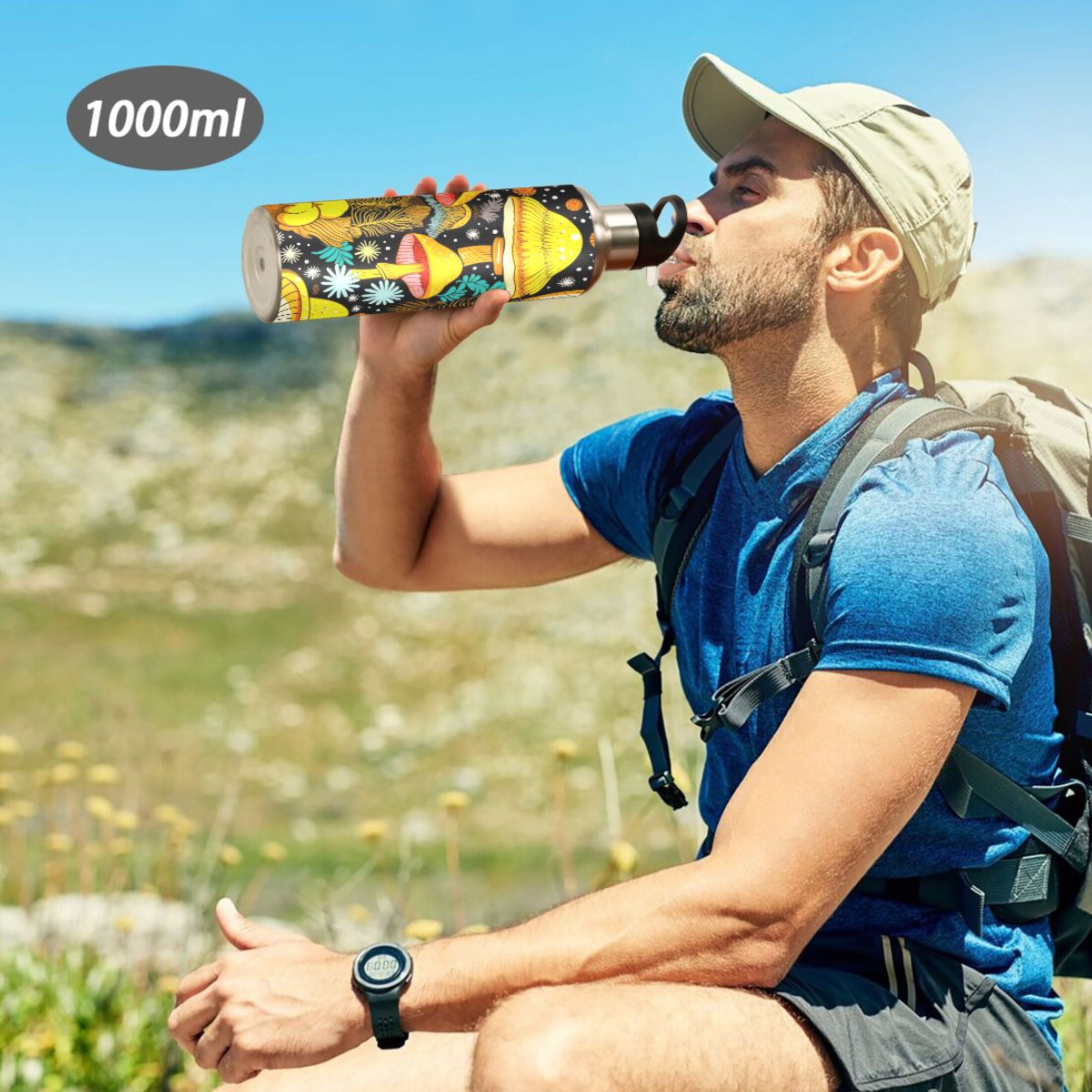 20 oz Insulated Stainless Steel Water Bottle with Straw Lid T2299