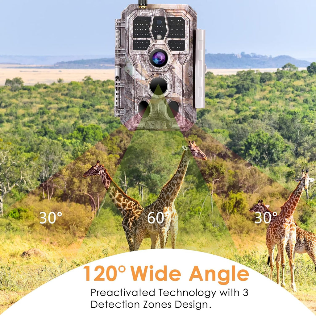 Deer & Trail Game Camera 32MP 1296P No Glow Night Vision Waterproof Motion Activated D929619