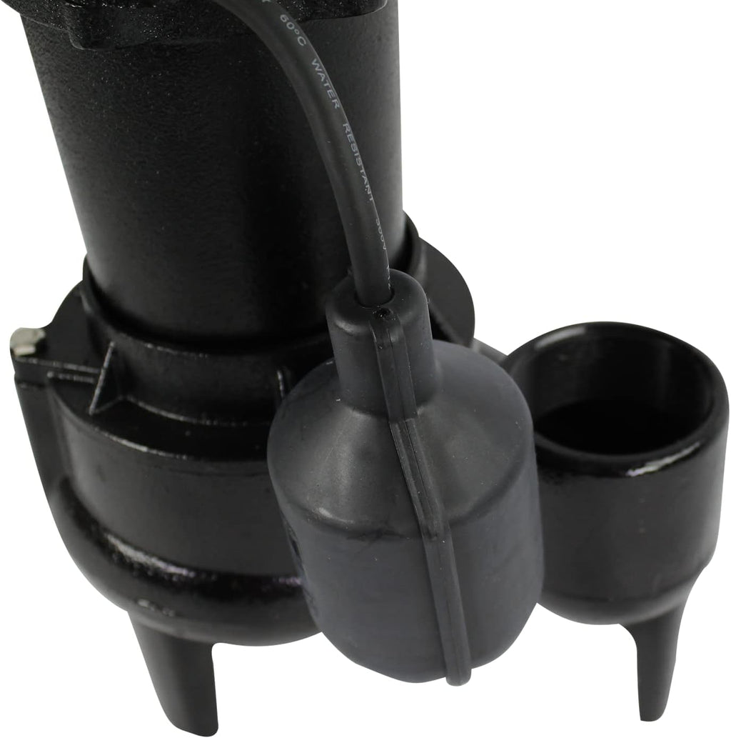 Cast Iron Sewage Pump with Piggy Back Tether Float Switch C10733