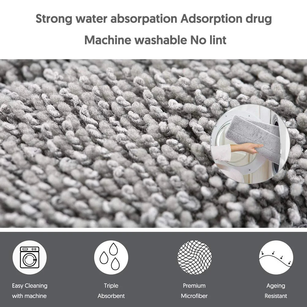 Microfiber Hardwood Floor Mop with 4 Washable Pads, 360 Rotation Flat Mop with Stainless Steel Handle O377