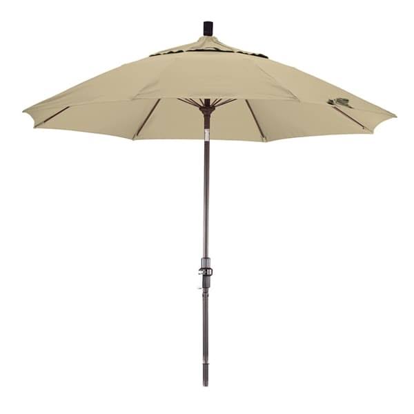 9 Feet Fiberglass Market Umbrella Collar Tilt Bronze/Pacifica/Beige M3818