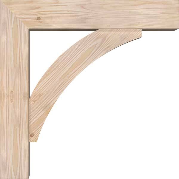 Thorton Block Smooth Bracket with Offset Brace, Douglas Fir V27525