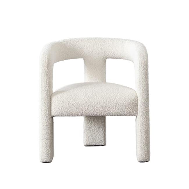 Ivory Boucle Dining & Accent Chair E55162