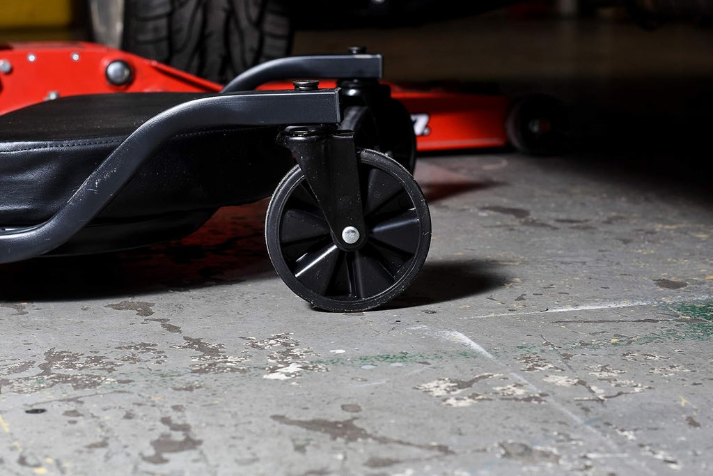 Black Low Profile Automotive Creeper with All-Terrain Casters K154