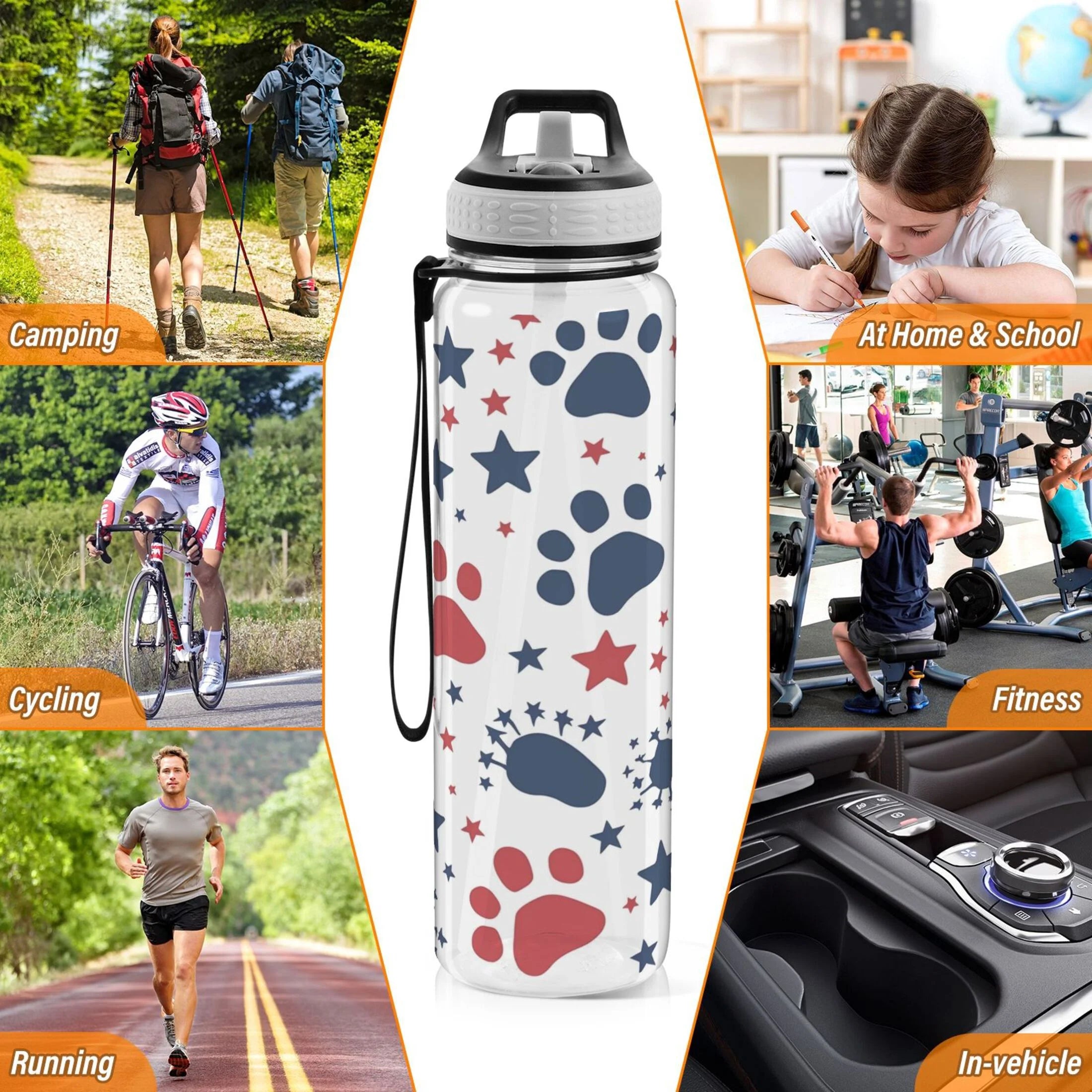 32oz Tritan Sports Water Bottle with Straw T542235