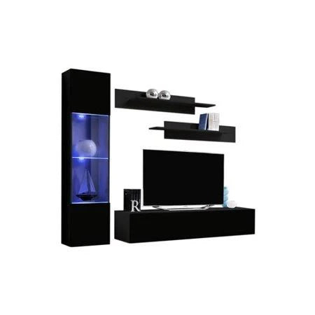 Black Floating Entertainment Center B7842