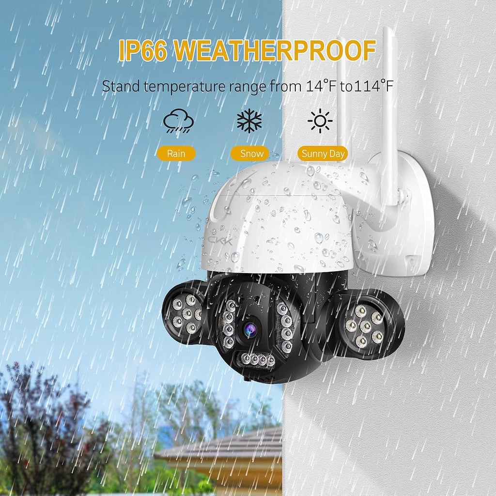 5MP Wireless PTZ Security Camera Outdoor with 64GB SD Card F196733