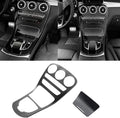 Carbon Fiber Pattern Gear Shift Panel Frame Cover Trim I906