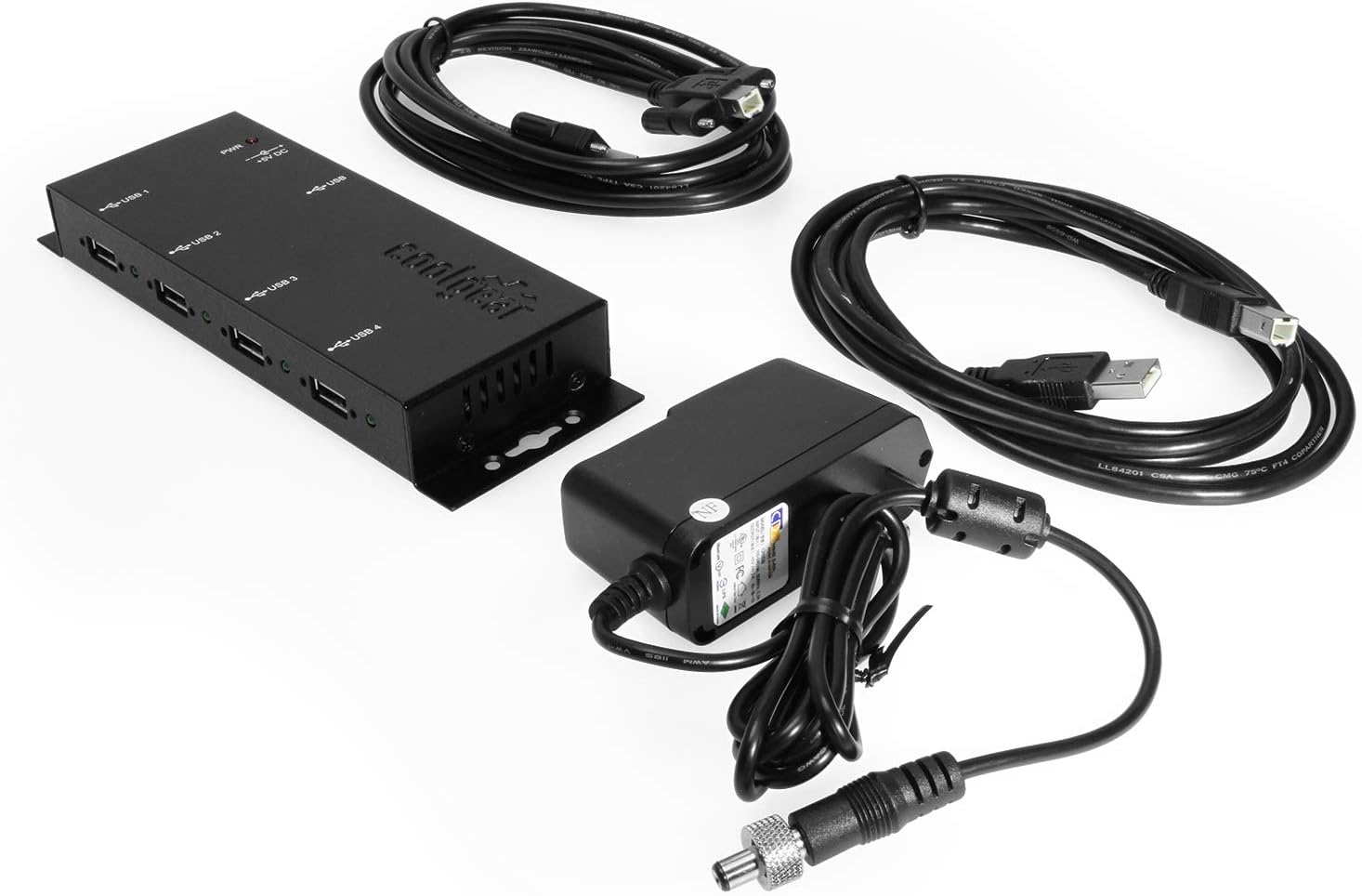4-Port USB 2.0 Powered Hub with Screw Lock Pack of 2 P131
