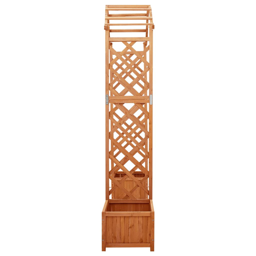 Solid Firwood Garden Pergola with Planter C59982