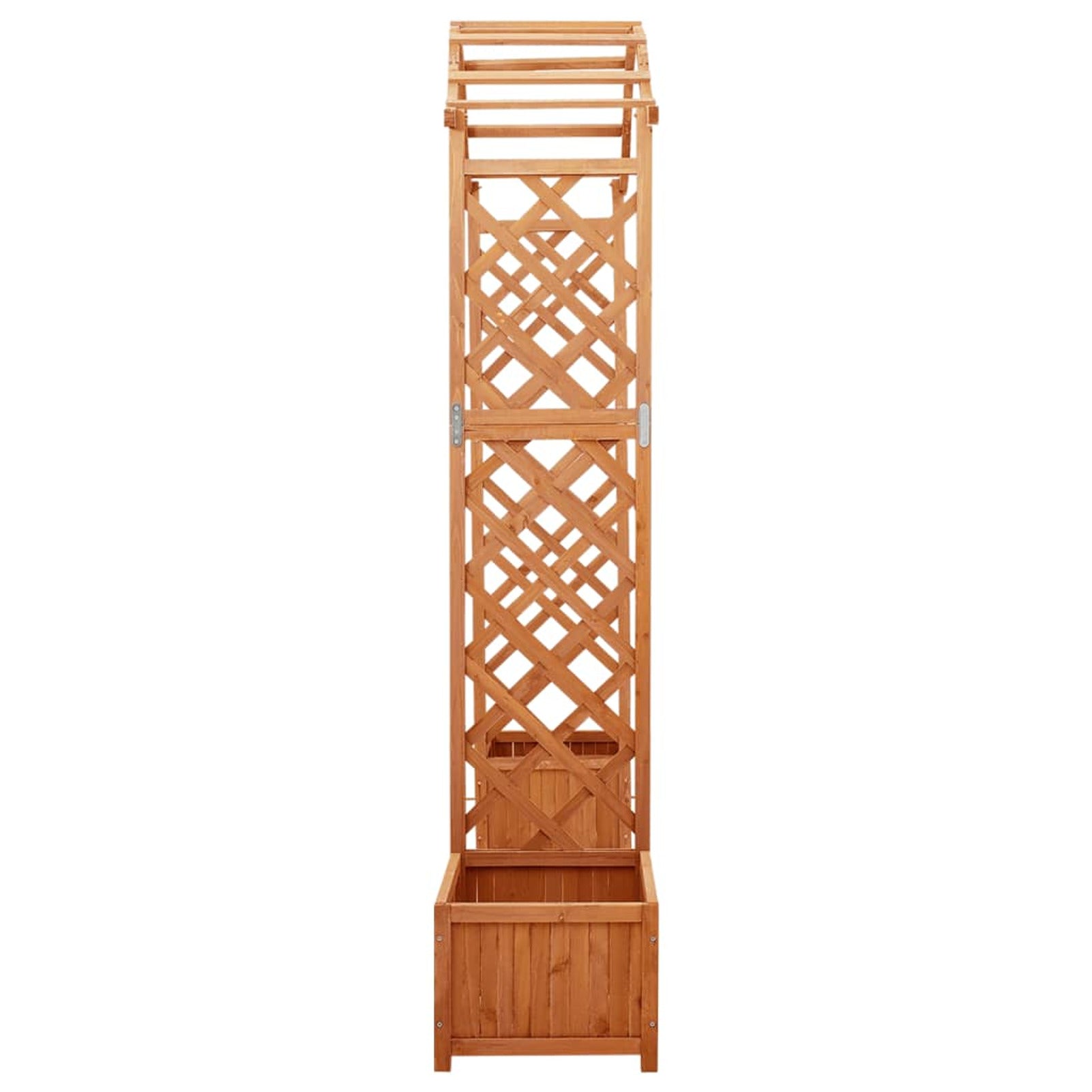 Solid Firwood Garden Pergola with Planter C59982
