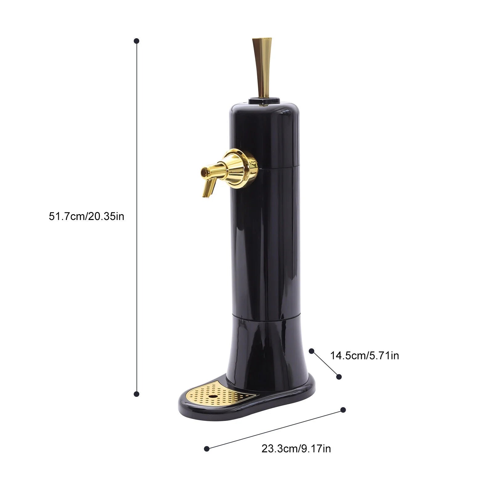Black Beer Dispenser for Canned Bottled Beer A763