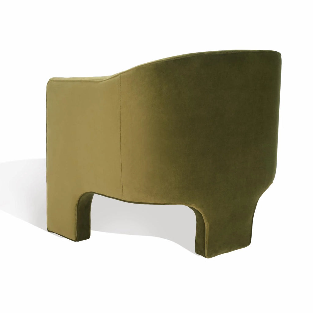Olive Green Velvet Accent Chair Z68434
