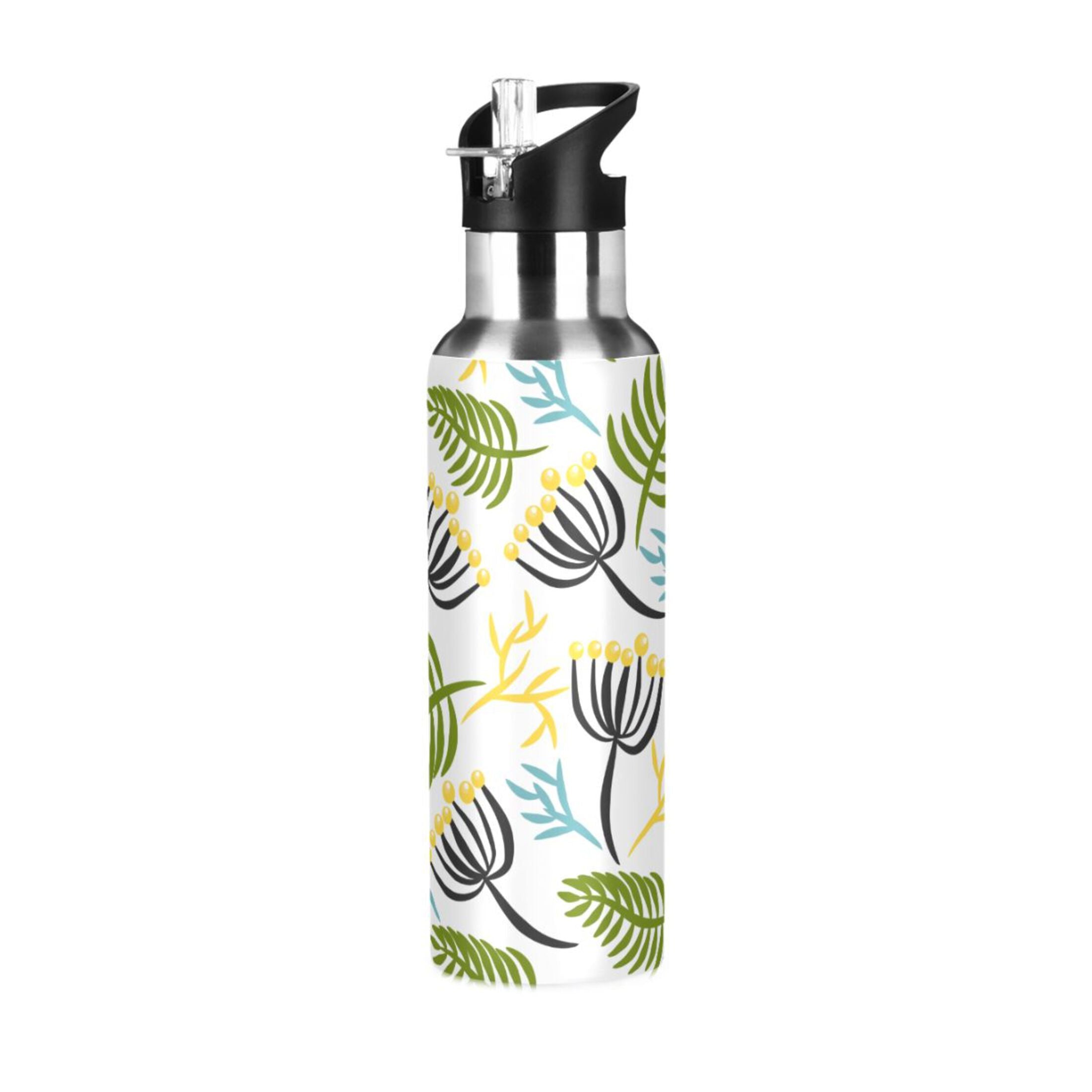 20 oz Insulated Stainless Steel Water Bottle with Straw Lid V534324