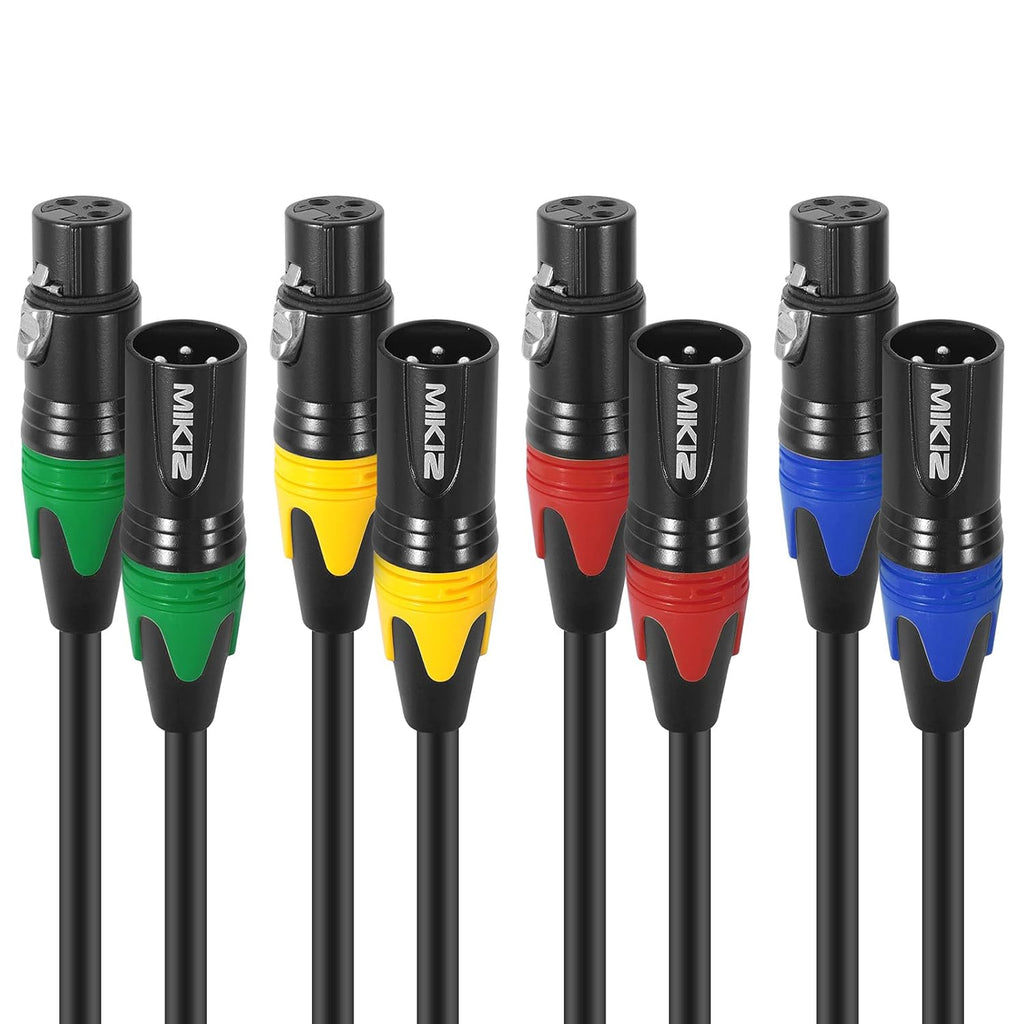 25ft 4 Pack XLR Microphone Cables M545