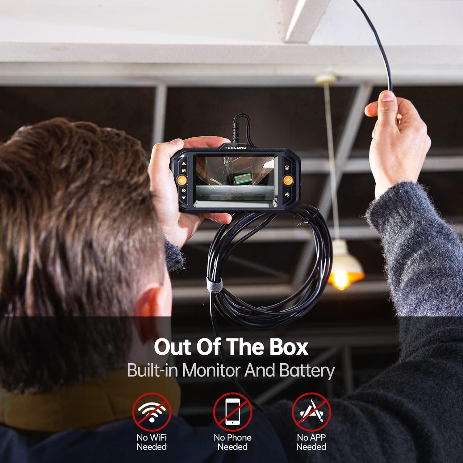 16.5ft Waterproof Borescope Inspection Camera P684