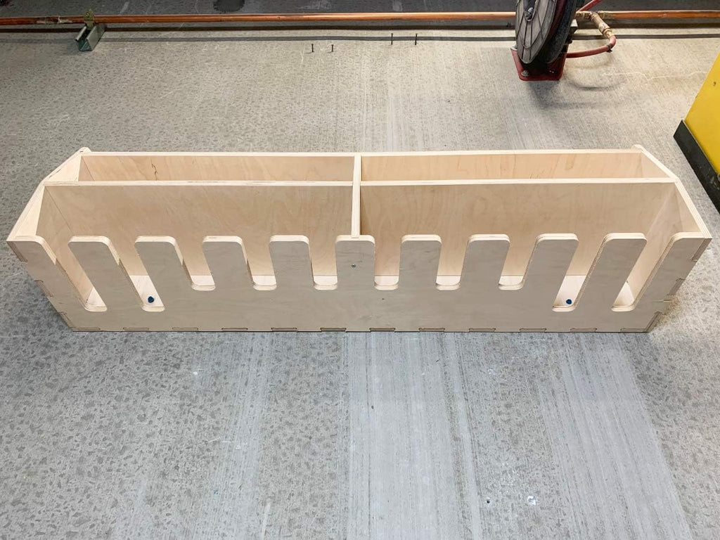 10-Slot Birch Plywood Drill Tool Holder Storage Rack P66867