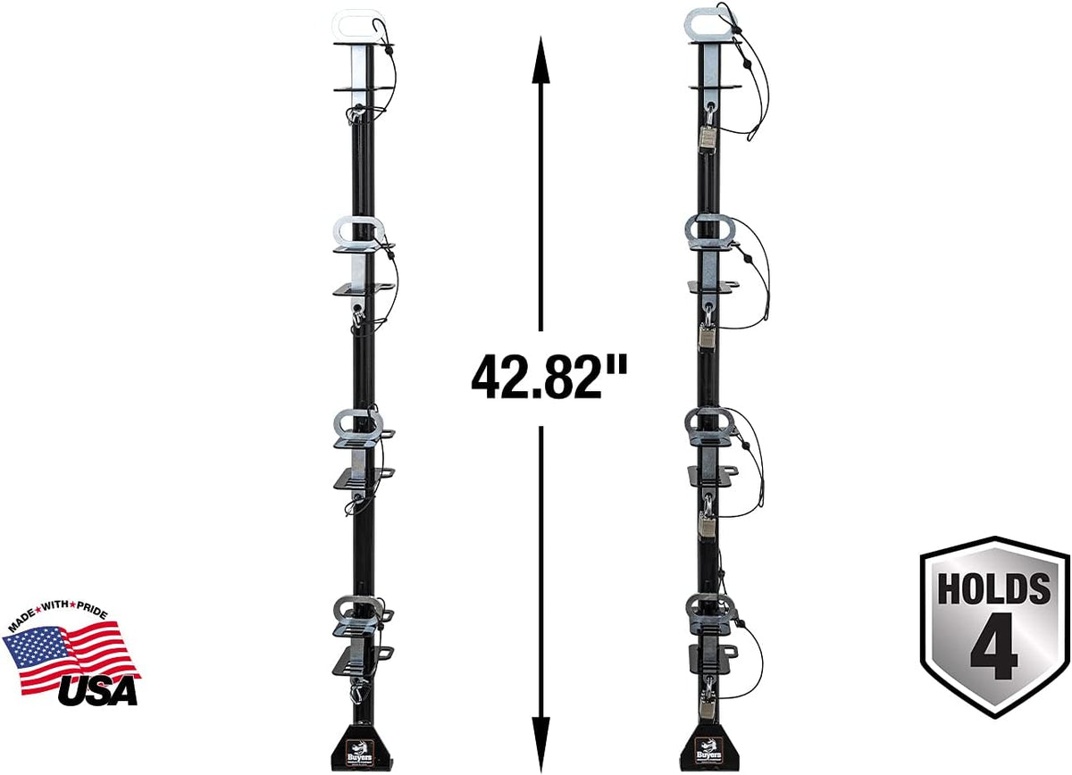 4-Channel Landscape Trimmer Edger Locking Rack, Black H9887