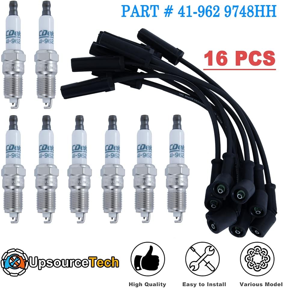 Spark Plug Wires & Spark Plugs Set Pack of 2 H177