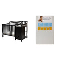 White 4 in 1 Mini Crib and Dressing Table Combo with 3 Portable Crib Mattress C12408
