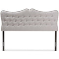 Tufted King Panel Headboard in Grayish Beige Q57177